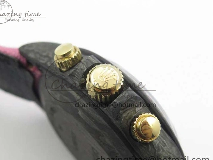 MiroTime 0326 Daytona DIW Carbon V2 WWF Best Edition Black Pink Dial On Pink Nylon Strap A Reliable 3113